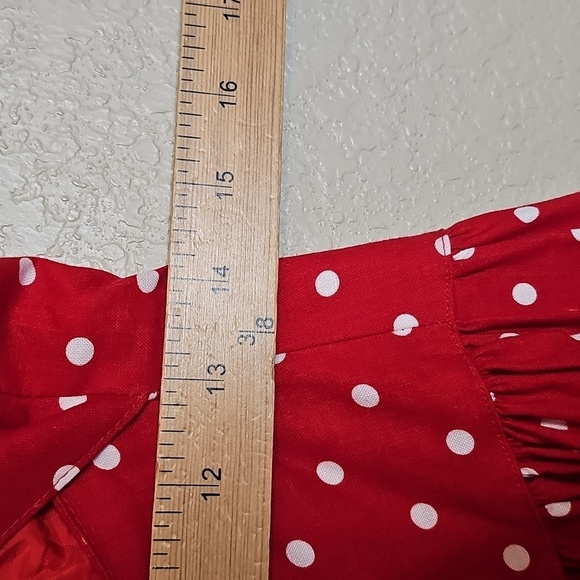 Vintage Red Polka Dot Midi Dress size 8 /med - Picture 13 of 16